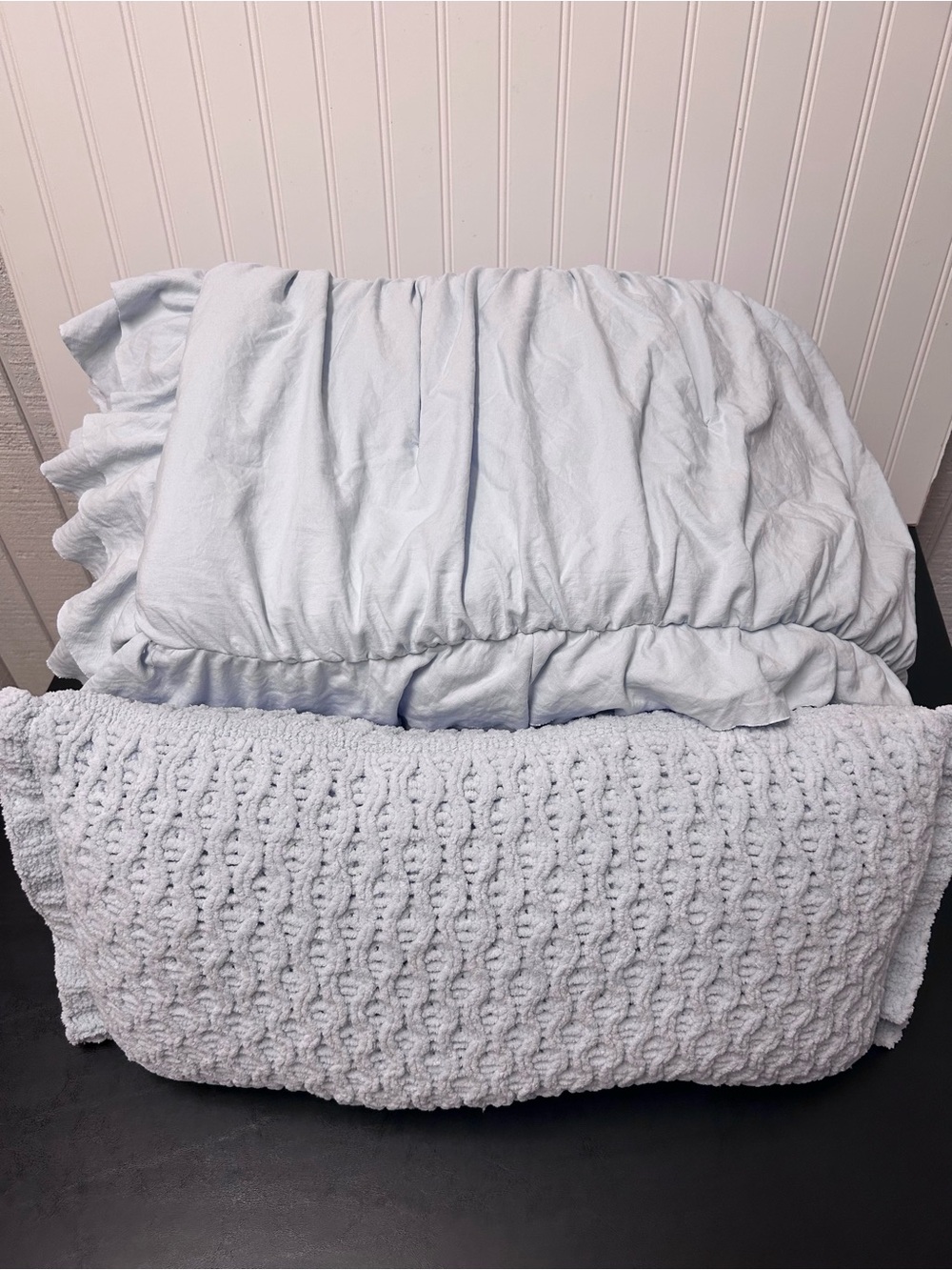 Pottery Barn Teen Chloe ruffle quilt pillow